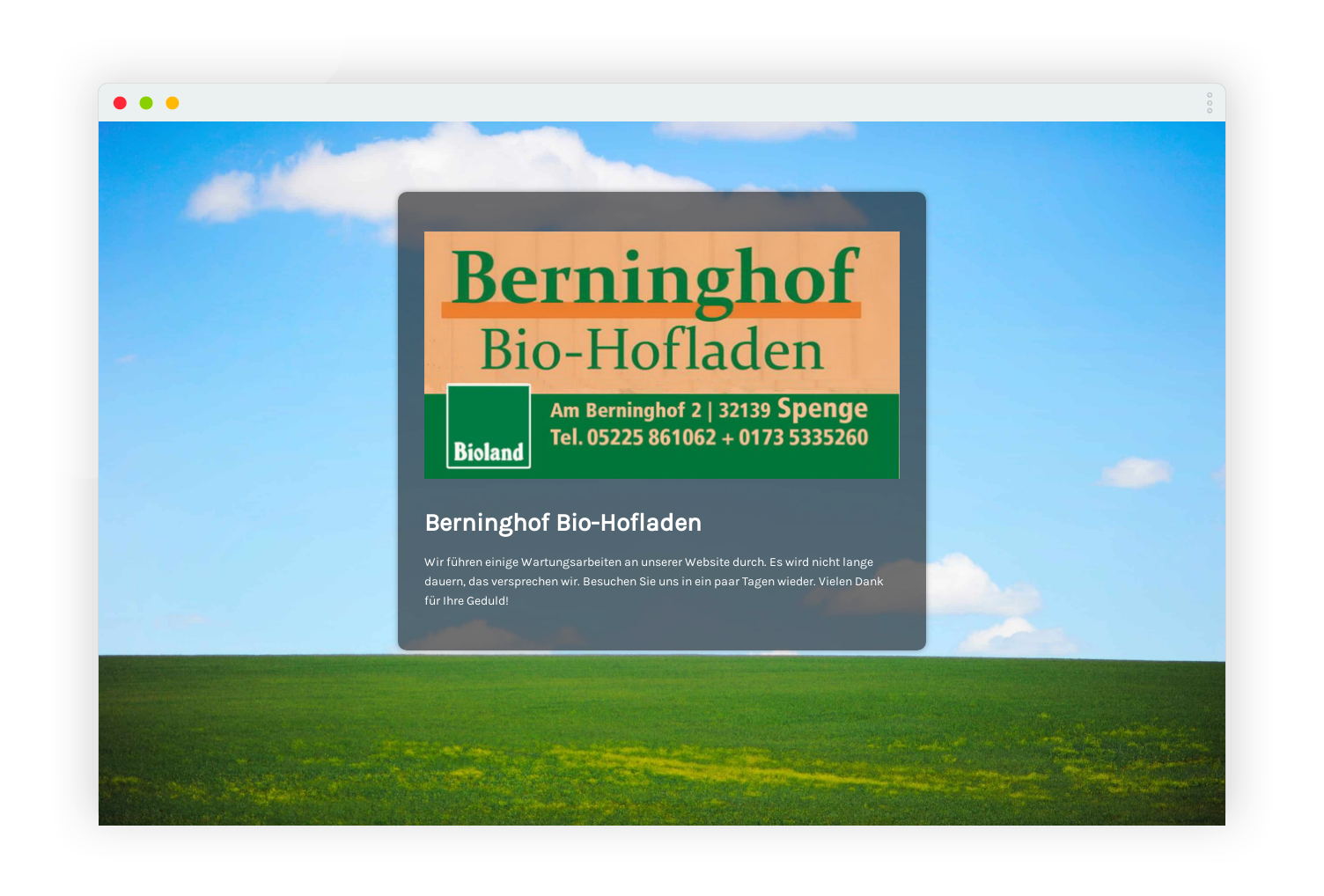 BIOLADEN BERNINGHOF IN SPENGE MIT LIEBE GESTALTETEN WIR: CMS, WEBDESIGN, BILDER & INHALTE