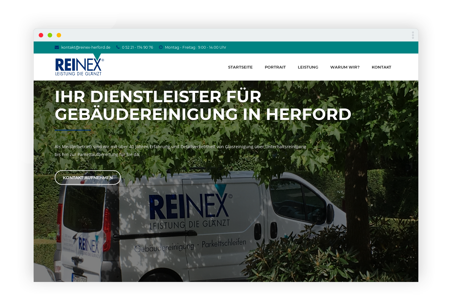 REINEX UNSERE AUFGABEN WAREN: WEBDESIGN & PHP-PROGRAMMIERUNG